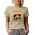 thumbnail image 1 of Enjoy the Summer, California Super Surfer, Surfing Lover or Enthusiast, Tan T-Shirt, XL, 1 of 5