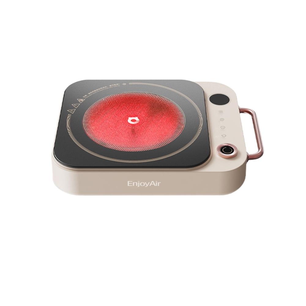 EnjoyAir Electric stoves,Stove suitable for dormitory office/home/camping, compatible with all kitchen utensils, temperature control, power indicator light