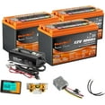 thumbnail image 1 of Enjoybot 36V 100Ah LiFePO4 Lithium Golf Cart Battery Conversion Kit, 3 X 12V 100Ah Group 31 Bluetooth LiFePO4 Battery with 1280Wh, Built-in 100A BMS with Low-Temp Protection, Peak Current of 350A, 1 of 8