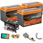 Enjoybot 36V 150Ah LiFePO4 Lithium Golf Cart Battery Conversion Kit - 3 X 12V 150Ah Group 31 LiFePO4 Battery Self-Heating, 1920Wh, Built-in 150A BMS and Bluetooth, 5760W Load Power with 6000+ Cycles