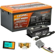 Enjoybot 48V 100Ah LiFePO4 Lithium Golf Cart Battery Conversion Kit, Built-in 100A BMS and Bluetooth, Low Temperature Cut-Off Function and Peak Current 500A,  10 Years Lifetime with 6000+ Cycles