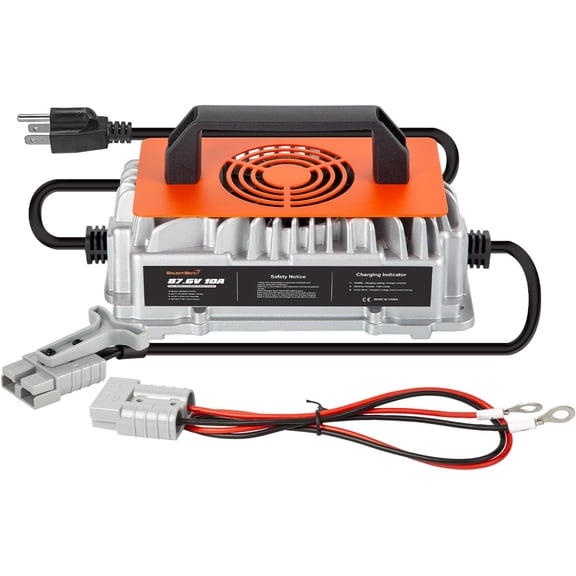 Enjoybot 87.6V 10A LiFePO4 Lithium Battery Charger with 0V Smart Charge Function, Mountable and IP65 Waterproof AC-DC Smart Charger for 72V LiFePO4 Lithium Golf Cart Battery
