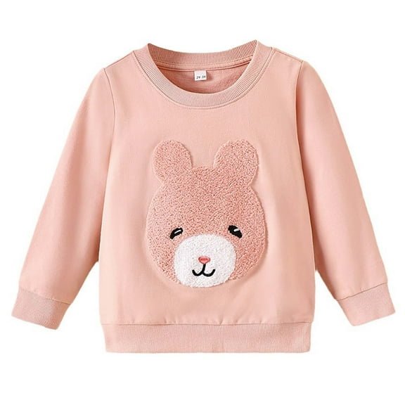 Enjoytime 2-7 Years Baby Girl Clothes Toddler Oversized Sweatshirt Cartoons Printed Long Sleeve Shirt Cute Baby Girl Outfits Fall Winter Baby Girl Gifts