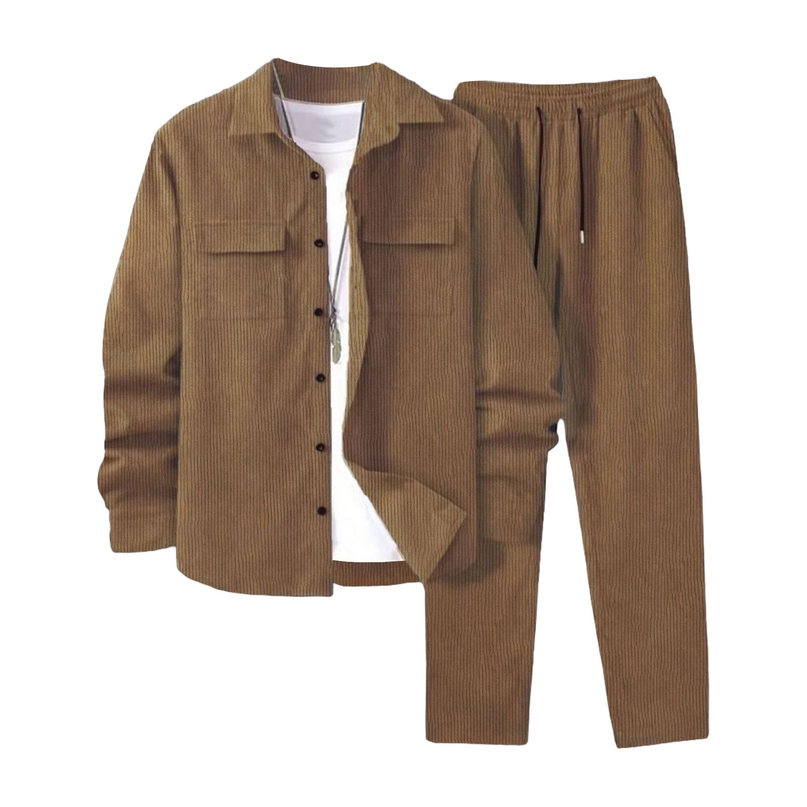 Baseball Collar Zip Up Top and Drawstring Pants Set