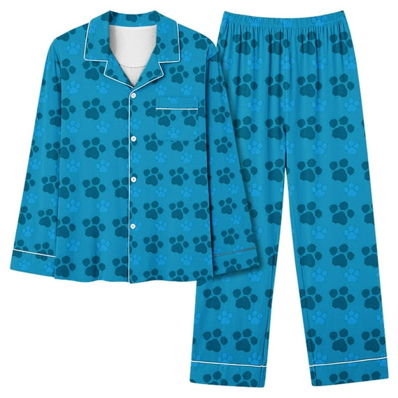 Enjoytime 2 Piece Sets for Women Cute Printed Pajama Sets 2Pcs Pj Sets Button Down Pjs Set Sleepwear Loungewear Lounge Sets