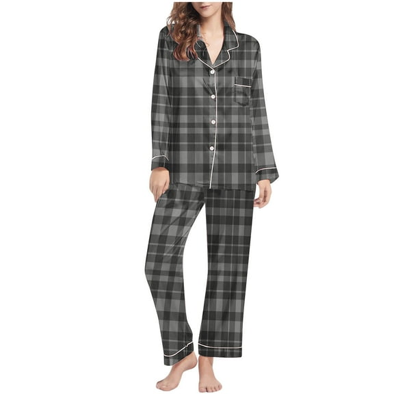 Enjoytime 2 Piece Sets for Women Fall Long Sleeve Pjs Sets top with Long Pants Women's Sleepwear Homewear Nightwear Pajama Sets