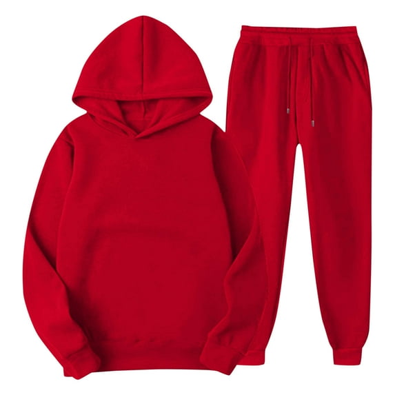 Enjoytime 2 Piece Sets for Women Fall Winter Long Sleeve Hoodies Sweatpants Outfits Solid Color Casual Sweatsuit Comfy Loungewear