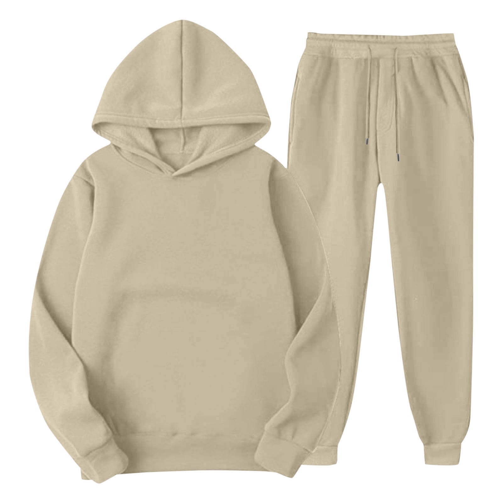 Enjoytime 2 Piece Sets for Women Fall Winter Long Sleeve Hoodies Sweatpants Outfits Solid Color Casual Sweatsuit Comfy Loungewear