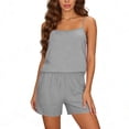 thumbnail image 1 of Enjoytime 2 Piece Sets for Women Summer Travel Beach Vacation Outfits Spaghetti Strap Tank Tops with Shorts Loungewear Set, 1 of 7