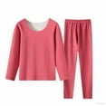 thumbnail image 1 of Enjoytime 2 Piece Sets for Women Winter Thermal Inner Wear Solid Color Bottoming Thick Top and Pants Loungewear Plus Size Fall Outfits, 1 of 3