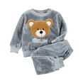 thumbnail image 1 of Enjoytime 2Pcs Unisex Baby Boy Outfits Fashion Cute Print Winter Long Sleeve Pajama Sets Pullover Loungewear Sleepwear Newborn Baby Girl Clothes 1-7T, 1 of 3