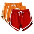 thumbnail image 1 of Enjoytime 3 Pack Womens Running Shorts Patchwork Elastic Waist Drawstring Summer Casual Athletic Plus Size Shorts with Pockets, 1 of 7