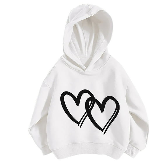 Enjoytime Baby Boy Clothes Long Sleeve Hooded Sweatshirt Heart Printed Pullover Hoodies Shirt Tops Warm Fall Winter Baby Clothes 3-9 Years