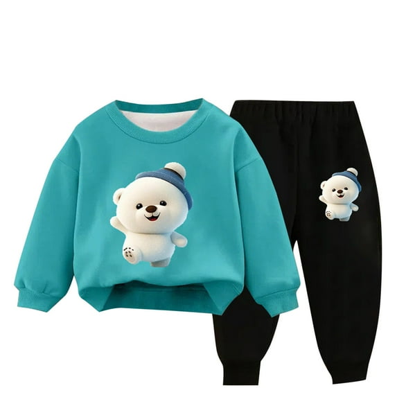 Enjoytime Baby Girl Outfits Clearance Cute Animals Printed Long Sleeves Pajamas Sportwear Toddler Clothes 2024 Baby Gifts 3-10 Years