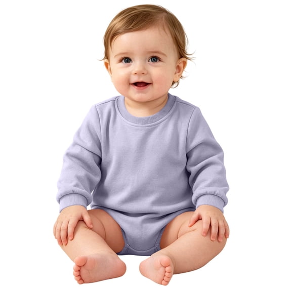 Enjoytime Baby Onesies Crew Neck Long Sleeve Bodysuit Top Solid Color Soft Infant Romper for Boys Girls 0-24 Months