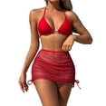 thumbnail image 1 of Enjoytime Bathing Suit for Women Tummy Control Modest 3 Piece Swimsuit High Cut Slimming Bikini Set with Cover Up, 1 of 8