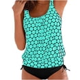 thumbnail image 1 of Enjoytime Bathing Suit for Women Vintage Printed Tummy Control 2 Piece Tankinis High Waisted Modest Plus Size Swimsuit, 1 of 4