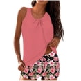 thumbnail image 1 of Enjoytime Bathing Suits for Women Patchwork Printed Tummy Control Tankini Swimwear Floral Flowy Swim Tops with Shorts 2 Piece Swimsuit, 1 of 7