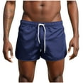 thumbnail image 1 of Enjoytime Beach Shorts for Men Casual Classic Vacation Drawstring Plus Size Shorts with Elastic Waist and Pockets Navy M, 1 of 5