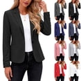thumbnail image 1 of Enjoytime Blazers for Women Long Sleeve Lapel Open Front Blazers Slim Business Casual Work Jacket with Pockets, 1 of 7