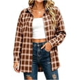 thumbnail image 1 of Enjoytime Blouses for Women Trendy Plaid Collared Button Down Shirts Fall Fashion Casual Work Long Sleeve Tops, 1 of 7