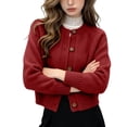 thumbnail image 1 of Enjoytime Cardigan Sweaters for Women Crew Neck Button Down Knit Cropped Cardigans Work Casual Trendy Fall Winter Clothes, 1 of 5
