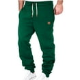 thumbnail image 1 of Enjoytime Cargo Pants for Men Solid Color Elastic Waist Plus Size Sweatpants Drawstring Casual Gym Workout Joggers for Men Army Green M, 1 of 7