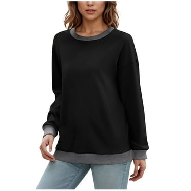Enjoytime Casual Tops for Women Solid Color Long Sleeve Pullover Blouse Fall Business Office Work Shirts
