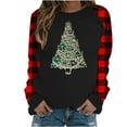 thumbnail image 1 of Enjoytime Christmas Gifts Long Sleeve Womens Tops Oversized Crewneck Printed Shirts Casual Trendy Streetwear Tunic Plus Size Tops for Women, 1 of 4
