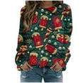 thumbnail image 1 of Enjoytime Christmas Shirts for Women Oversized Womens Crewneck Sweatshirt Casual Long Sleeve Pullover Tops Print Loose Fit Tunic Sweatshirts Winter Comfy Tops, 1 of 6