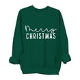 thumbnail image 1 of Enjoytime Christmas Sweatshirts for Women Letter Print Round Neck Sweatshirt Casual Pullover Long Sleeve Blouse Green M, 1 of 6