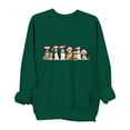thumbnail image 1 of Enjoytime Christmas Sweatshirts for Women Trendy Print Round Neck Long Sleeve Tops Fall Winter Cute Sweatshirt Green XL, 1 of 6
