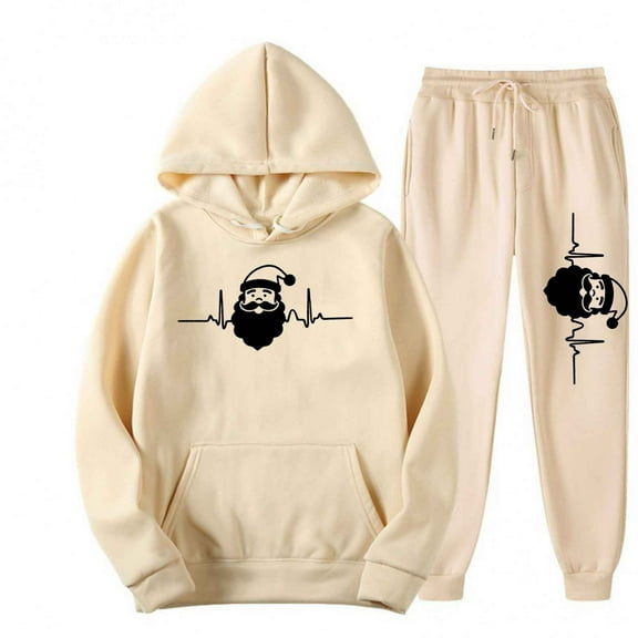 Enjoytime Christmas Two Piece Sets for Women Long Sleeve Hoodies Pants Loungewear Fashion Printed Sweatsuits Casual Travel Outfits Plus Size Clothes