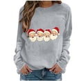 thumbnail image 1 of Enjoytime Christmas Women's Sweatshirts Cute Printed Casual Long Sleeve Tops Xmas Holiday Trendy Pullover Sweatshirts for Women, 1 of 4