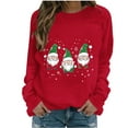 thumbnail image 1 of Enjoytime Christmas Women's Sweatshirts Cute Printed Crewneck Sweatshirt Casual Long Sleeve Pullover Tops 2025 Fall Fashion Winter Clothes, 1 of 6