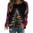 thumbnail image 1 of Enjoytime Christmas Womens Crewneck Sweatshirt Print Long Sleeve Pullover Tops Xmas Holiday Casual Trendy Sweatshirts, 1 of 5