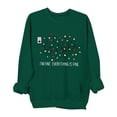 thumbnail image 1 of Enjoytime Christmas Womens Crewneck Sweatshirt Vintage Print Long Sleeve Sweatshirts Fall Winter Casual Pullover Blouse Green S, 1 of 6