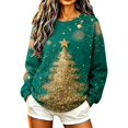 thumbnail image 1 of Enjoytime Christmas Womens Sweatshirts Crewneck Long Sleeve Pullover Tops Trendy Casual Xmas Graphic Sweatshirt, 1 of 7