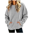 thumbnail image 1 of Enjoytime Crew Neck Sweatshirts Women Fall Fashion Long Sleeve Pullover Tops Loose Trendy Sweatshirt With Pocket, 1 of 6