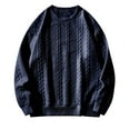 thumbnail image 1 of Enjoytime Crewneck Sweatshirt Men Casual Solid Color Long Sleeve Pullover Tops Loose Active Athletic Workout Sweatshirts Navy XXL, 1 of 7