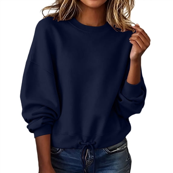 Enjoytime Crewneck Sweatshirts Women Fall Fashion Long Sleeve Pullover Tops Winter Trendy Casual Oversized Sweatshirt