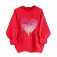 thumbnail image 1 of Enjoytime Crewneck Sweatshirts Women Valentines Cute Heart Print Long Sleeve Shirts Casual Loose Pullover Tops Hot Pink S, 1 of 6