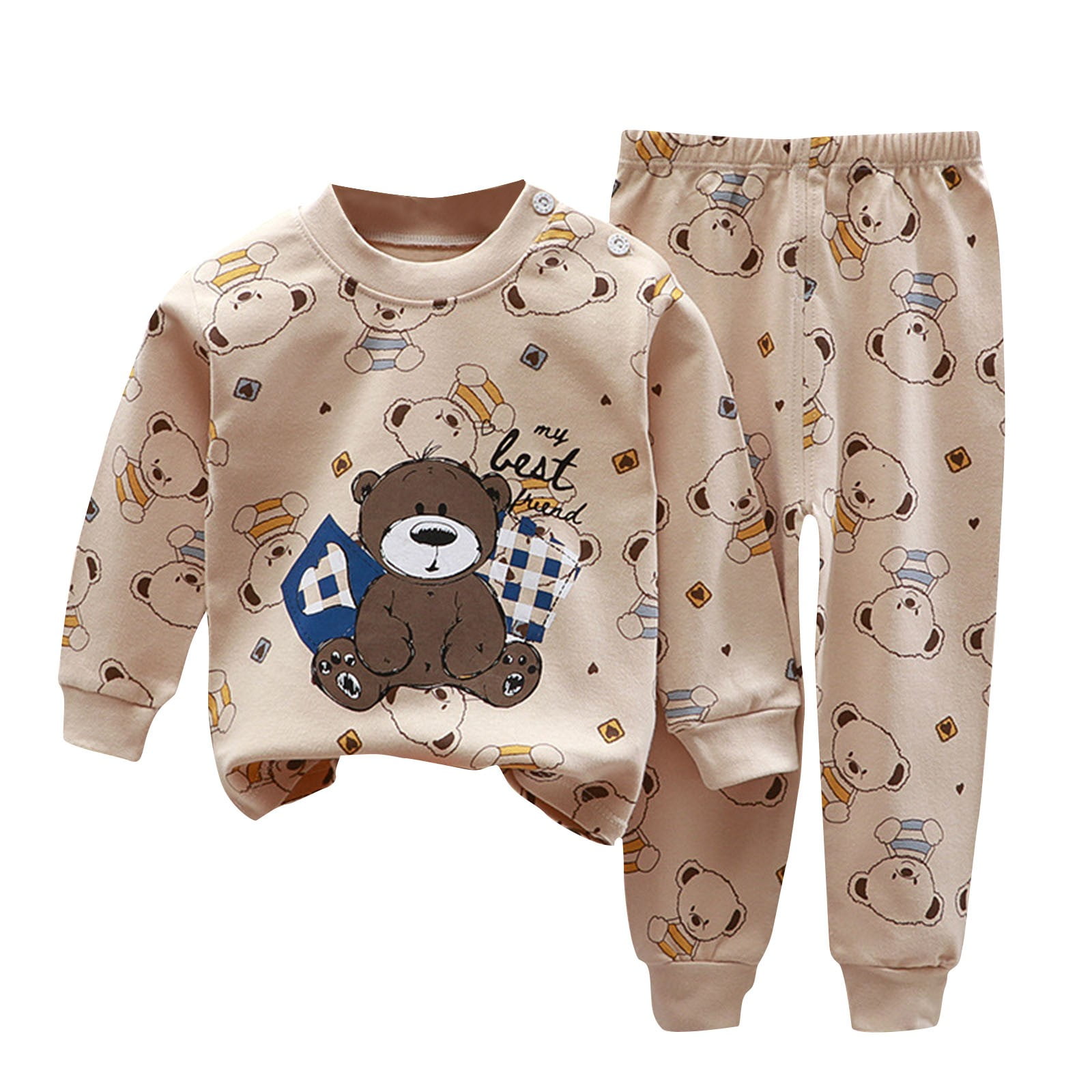 Enjoytime Fall Baby Boy Outfits Long Sleeve Crewneck Cute Print Baby Boy  Pajamas Soft Comfy Newborn Baby Boy Clothes 1Y-8Y - Walmart.com, image size:1600x1600