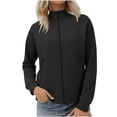 thumbnail image 1 of Enjoytime Fall Coats for Women 2025 Long Sleeve Casual Zip Up Jacket Solid Color Trendy Lightweight Winter Outerwear Plus Size Womens Clothing Black XL, 1 of 6