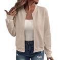 thumbnail image 1 of Enjoytime Fall Jackets for Women Stand Collar Long Sleeve Zip Up Jacket Trendy Casual Lightweight Coat, 1 of 8