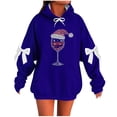 thumbnail image 1 of Enjoytime Fall Sweatshirts for Women Christmas Printed Long Sleeve Pullover Hoodie Fashion Casual Fall Winter Plus Size Clothes Blue S, 1 of 4