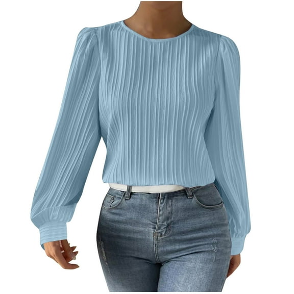 Enjoytime Fall Winter Blouses for Women Casual Long Sleeve Womens Tops Cute Pullover Loose Fit Shirts Clothes