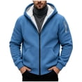 thumbnail image 1 of Enjoytime Fall Winter Hoodies for Men Long Sleeve Zip Up Jacket Fleece Lined Warm Soft Oversized Sweatshirt with Pocket, 1 of 8