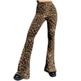 thumbnail image 1 of Enjoytime Flare Pants for Women Leopard Printed Flare Leggings High Waist Fitness Running Gym Sports Stretchy Tights Trouser, 1 of 7