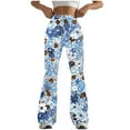 thumbnail image 1 of Enjoytime Flared Leggings for Women Printed High Waist Flared Pants Workout Flare Leggings Casual Trousers Sport Yoga Pants, 1 of 4